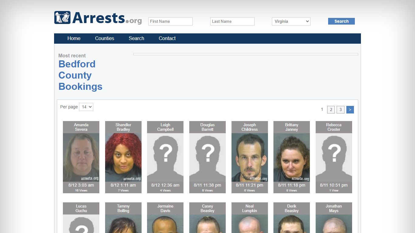 Bedford County Arrests and Inmate Search